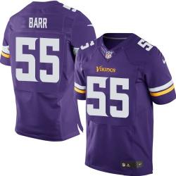 [Elite] Barr Minnesota Football Team Jersey -Minnesota #55 Anthony Barr Jersey (Purple, new)