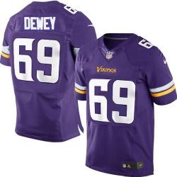[Elite] Dewey Minnesota Football Team Jersey -Minnesota #69 Dewey Jersey (Purple, 2015 new)