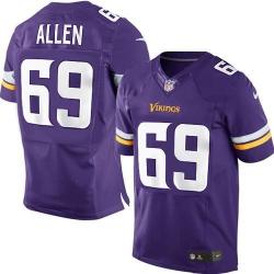 [Elite] Allen Minnesota Football Team Jersey -Minnesota #69 Jared Allen Jersey (Purple, new)