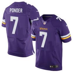 [Elite] Ponder Minnesota Football Team Jersey -Minnesota #7 Christian Ponder Jersey (Purple, new)