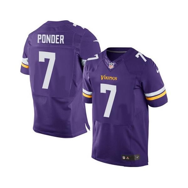 [Elite] Ponder Minnesota Football Team Jersey -Minnesota #7 Christian Ponder Jersey (Purple, new)