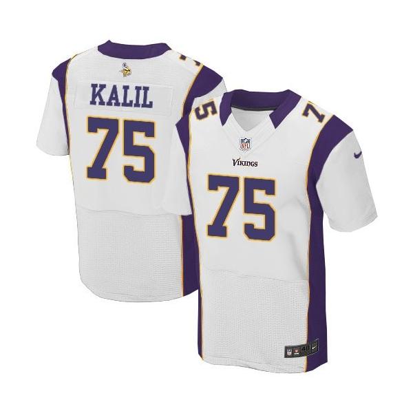 [Elite] Kalil Minnesota Football Team Jersey -Minnesota #75 Matt Kalil Jersey (White)