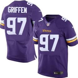 [Elite] Griffen Minnesota Football Team Jersey -Minnesota #97 Everson Griffen Jersey (Purple, 2015 new)