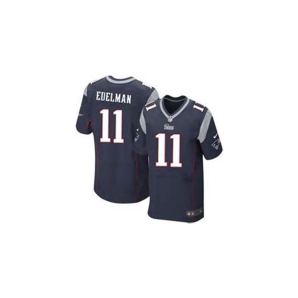 [Elite] Edelman New England Football Team Jersey -New England #11 Julian Edelman Jersey (Blue)
