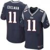 [Elite] Edelman New England Football Team Jersey -New England #11 Julian Edelman Jersey (Blue)
