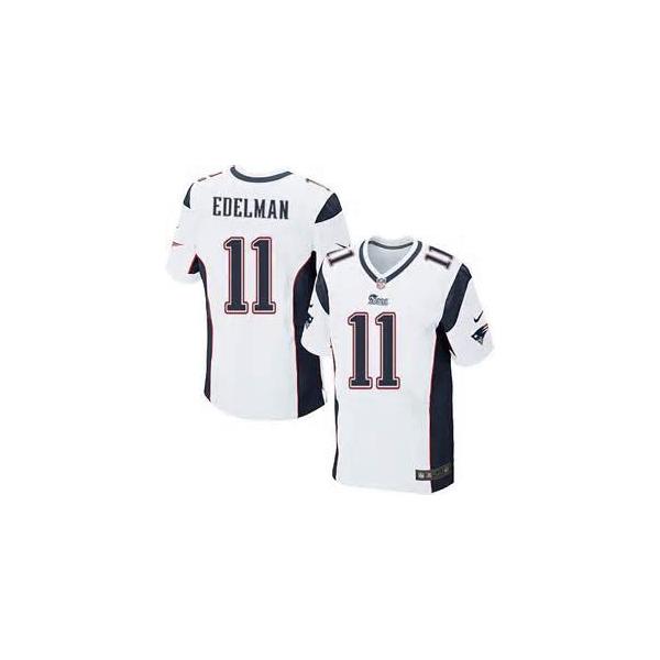 [Elite] Edelman New England Football Team Jersey -New England #11 Julian Edelman Jersey (White)