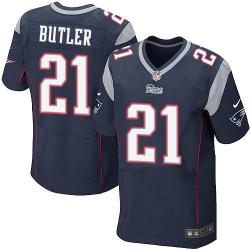 [Elite] Butler New England Football Team Jersey -New England #21 Malcolm Butler Jersey (Blue)
