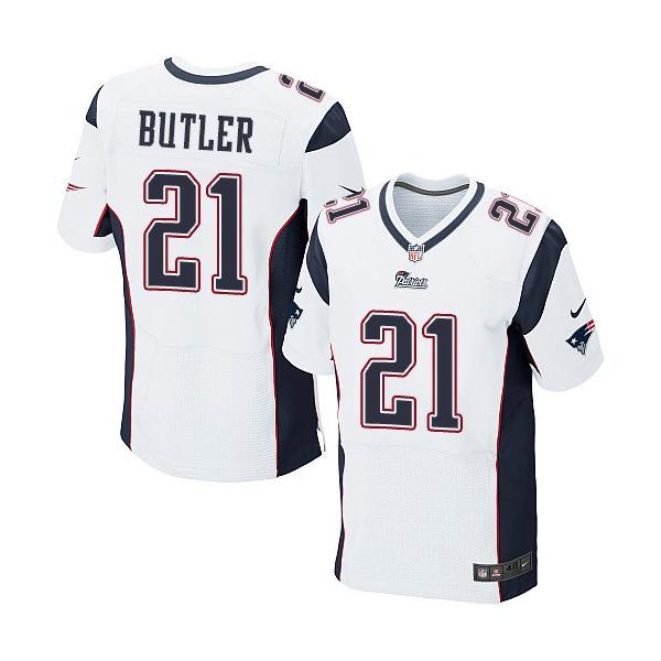 [Elite] Butler New England Football Team Jersey -New England #21 Malcolm Butler Jersey (White)