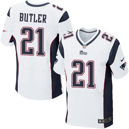 [Elite] Butler New England Football Team Jersey -New England #21 Malcolm Butler Jersey (White)