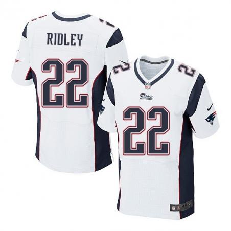 [Elite] Ridley New England Football Team Jersey -New England #22 Stevan Ridley Jersey (White)
