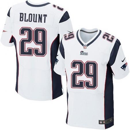 [Elite] Blount New England Football Team Jersey -New England #29 LeGarrette Blount Jersey (White)