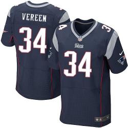 [Elite] Vereen New England Football Team Jersey -New England #34 Shane Vereen Jersey (Blue)