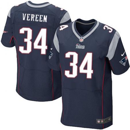 [Elite] Vereen New England Football Team Jersey -New England #34 Shane Vereen Jersey (Blue)