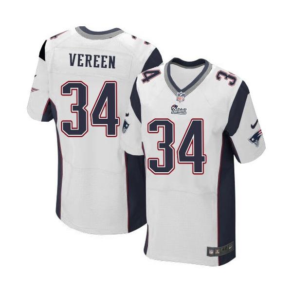 [Elite] Vereen New England Football Team Jersey -New England #34 Shane Vereen Jersey (White)