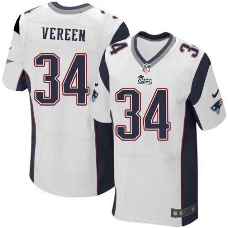 [Elite] Vereen New England Football Team Jersey -New England #34 Shane Vereen Jersey (White)