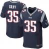 [Elite] Gray New England Football Team Jersey -New England #35 Jonas Gray Jersey (Blue)