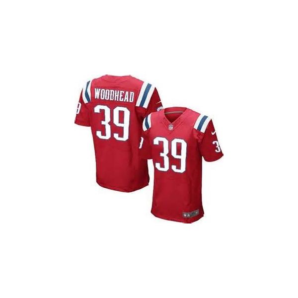 [Elite] Woodhead New England Football Team Jersey -New England #39 Danny Woodhead Jersey (Red)