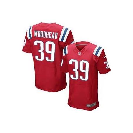 [Elite] Woodhead New England Football Team Jersey -New England #39 Danny Woodhead Jersey (Red)