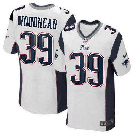 [Elite] Woodhead New England Football Team Jersey -New England #39 Danny Woodhead Jersey (White)