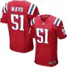 [Elite] Mayo New England Football Team Jersey -New England #51 Jerod Mayo Jersey (Red)