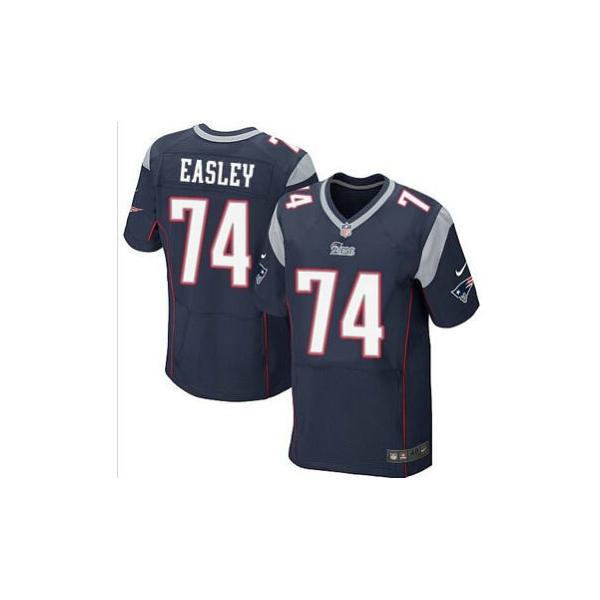 [Elite] Easley New England Football Team Jersey -New England #74 Dominique Easley Jersey (Blue)