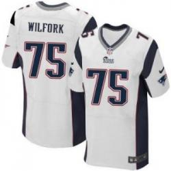 [Elite] Wilfork New England Football Team Jersey -New England #75 Vince Wilfork Jersey (White)
