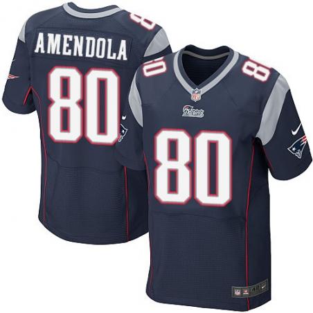 [Elite] Amendola New England Football Team Jersey -New England #80 Danny Amendola Jersey (Blue)