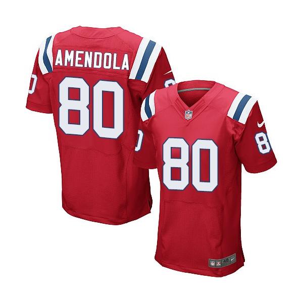 [Elite] Amendola New England Football Team Jersey -New England #80 Danny Amendola Jersey (Red)