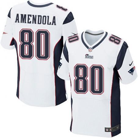 [Elite] Amendola New England Football Team Jersey -New England #80 Danny Amendola Jersey (White)