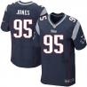 [Elite] Jones New England Football Team Jersey -New England #95 Chandler Jones Jersey (Blue)