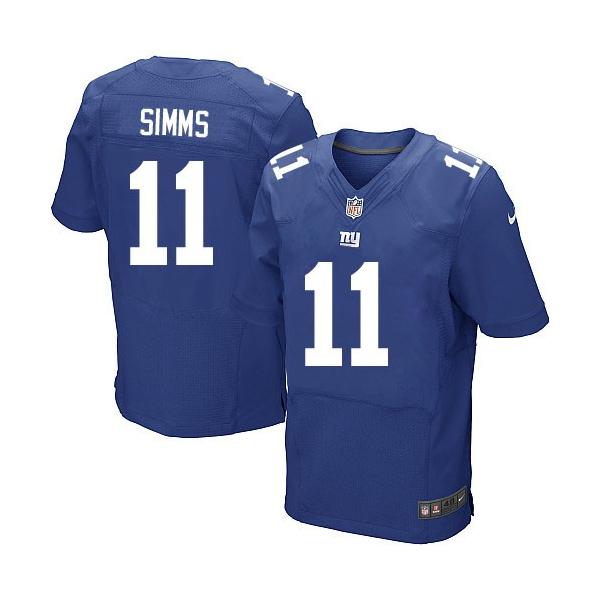 [Elite] Simms New York Football Team Jersey -New York #11 Phil Simms Jersey (Blue)