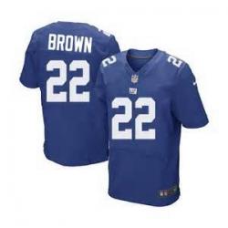 [Elite] Brown New York Football Team Jersey -New York #22 Andre Brown Jersey (Blue)