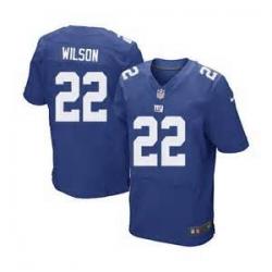 [Elite] Wilson New York Football Team Jersey -New York #22 David Wilson Jersey (Blue)