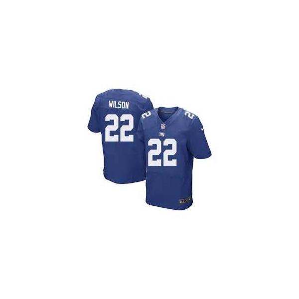 [Elite] Wilson New York Football Team Jersey -New York #22 David Wilson Jersey (Blue)