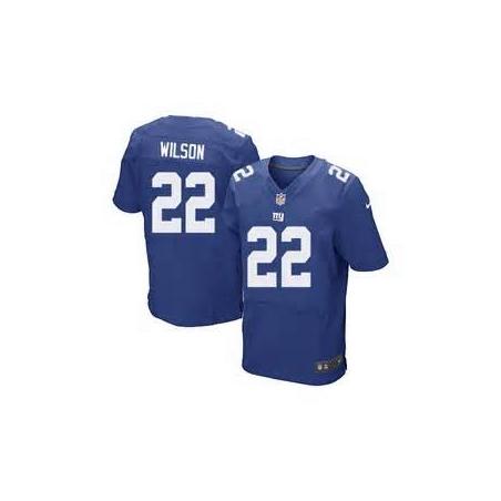 [Elite] Wilson New York Football Team Jersey -New York #22 David Wilson Jersey (Blue)