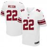 [Elite] Wilson New York Football Team Jersey -New York #22 David Wilson Jersey (White)