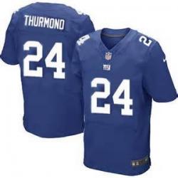 [Elite] Thurmond New York Football Team Jersey -New York #24 Walter Thurmond Jersey (Blue)