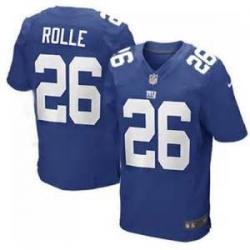 [Elite] Rolle New York Football Team Jersey -New York #26 Antrel Rolle Jersey (Blue)