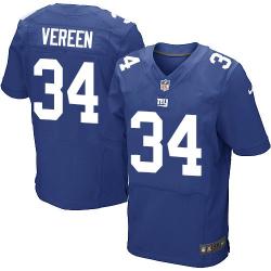 [Elite] Vereen New York Football Team Jersey -New York #34 Shane Vereen Jersey (Blue)
