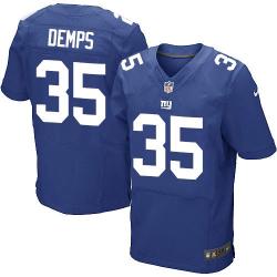 [Elite] Demps New York Football Team Jersey -New York #35 Quintin Demps Jersey (Blue)
