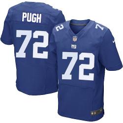[Elite] Pugh New York Football Team Jersey -New York #72 Justin Pugh Jersey (Blue)