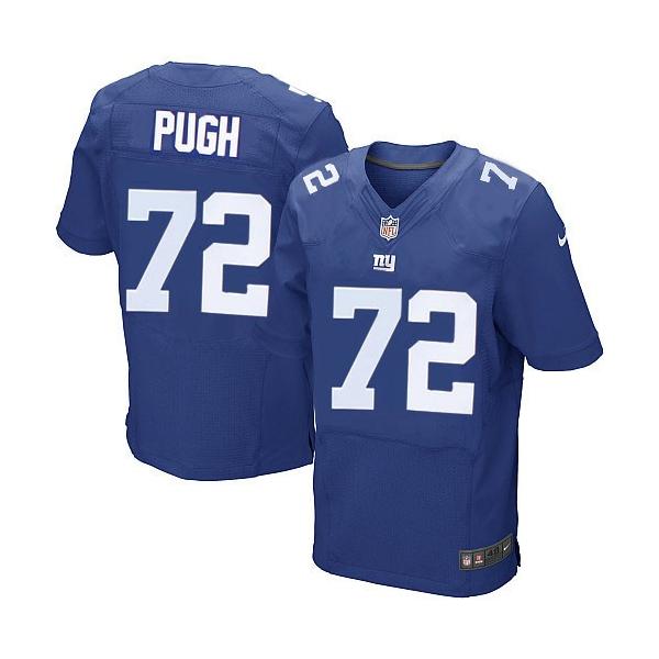 [Elite] Pugh New York Football Team Jersey -New York #72 Justin Pugh Jersey (Blue)
