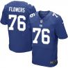 [Elite] Flowers New York Football Team Jersey -New York #76 Ereck Flowers Jersey (Blue)