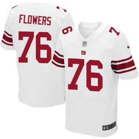 [Elite] Flowers New York Football Team Jersey -New York #76 Ereck Flowers Jersey (White)