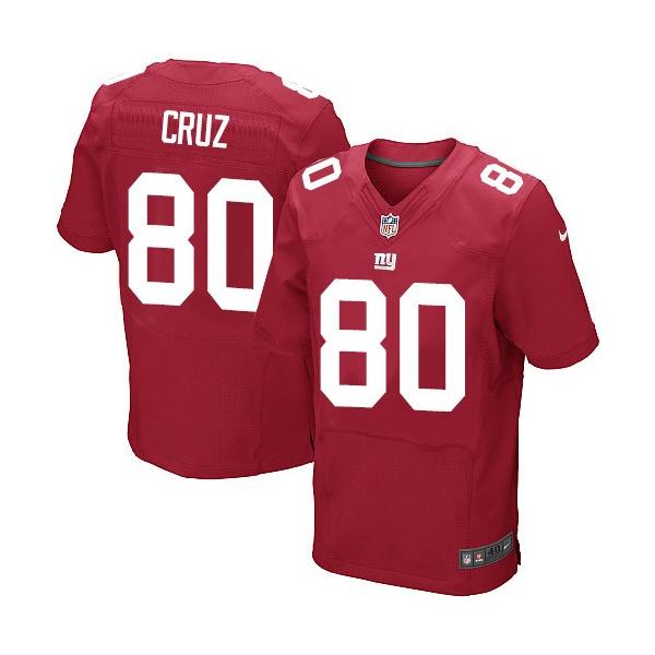 [Elite] Cruz New York Football Team Jersey -New York #80 Victor Cruz Jersey (Red)