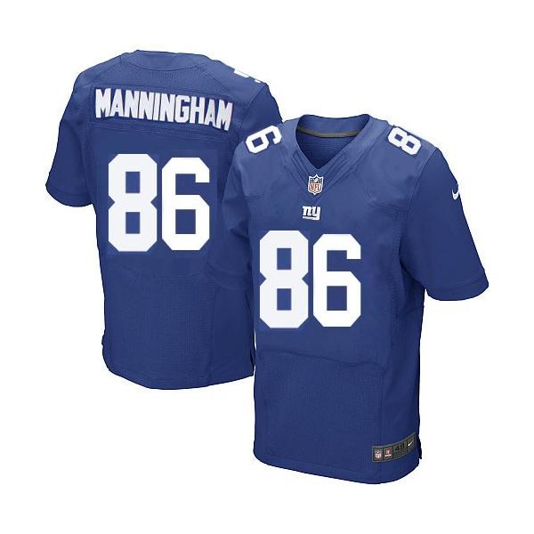 [Elite] Manningham New York Football Team Jersey -New York #86 Mario Manningham Jersey (Blue)