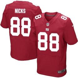 [Elite] Nicks New York Football Team Jersey -New York #88 Hakeem Nicks Jersey (Red)