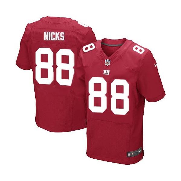 [Elite] Nicks New York Football Team Jersey -New York #88 Hakeem Nicks Jersey (Red)