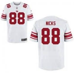 [Elite] Nicks New York Football Team Jersey -New York #88 Hakeem Nicks Jersey (White)