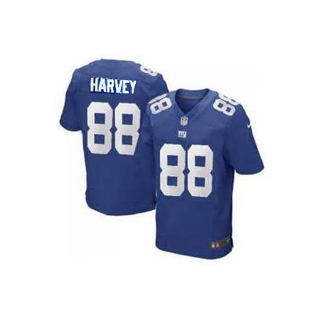 [Elite] Harvey New York Football Team Jersey -New York #88 Travis Harvey Jersey (Blue)